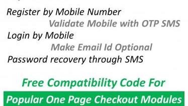 Login by mobile phone number. Register by OTP SMS.
