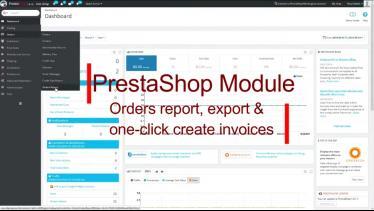 Orders report, export and one-click create invoice